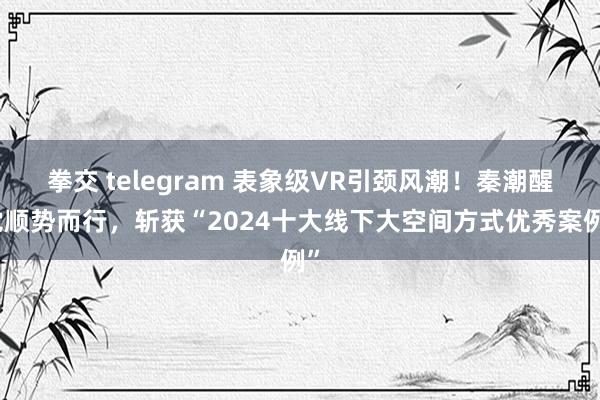 拳交 telegram 表象级VR引颈风潮！秦潮醒觉顺势而行，斩获“2024十大线下大空间方式优秀案例”