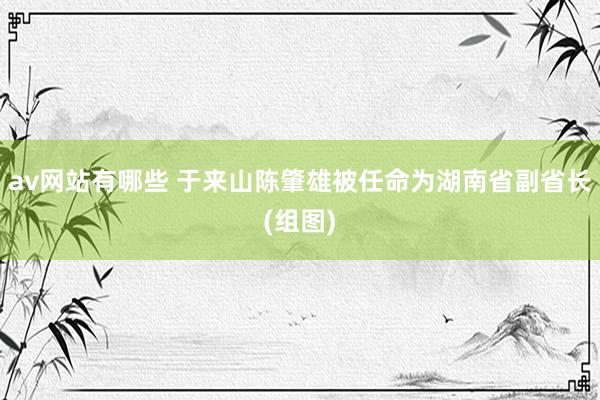 av网站有哪些 于来山陈肇雄被任命为湖南省副省长(组图)