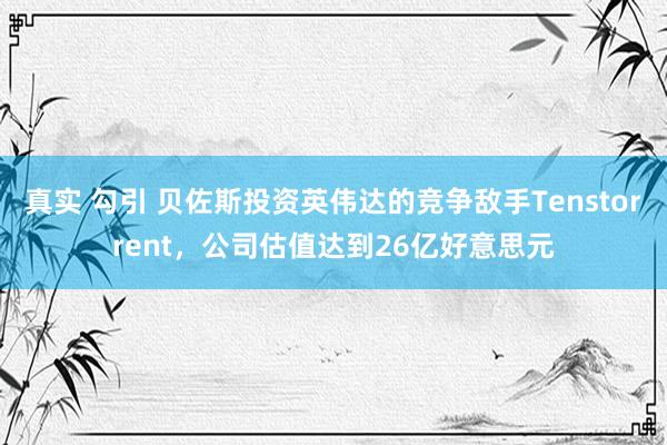 真实 勾引 贝佐斯投资英伟达的竞争敌手Tenstorrent，公司估值达到26亿好意思元